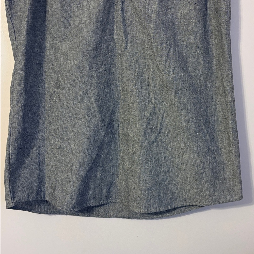 Mud Pie Blue Chambray Sleeveless Ruffle Collar Tunic Top size L (12-14) - Picture 4 of 15